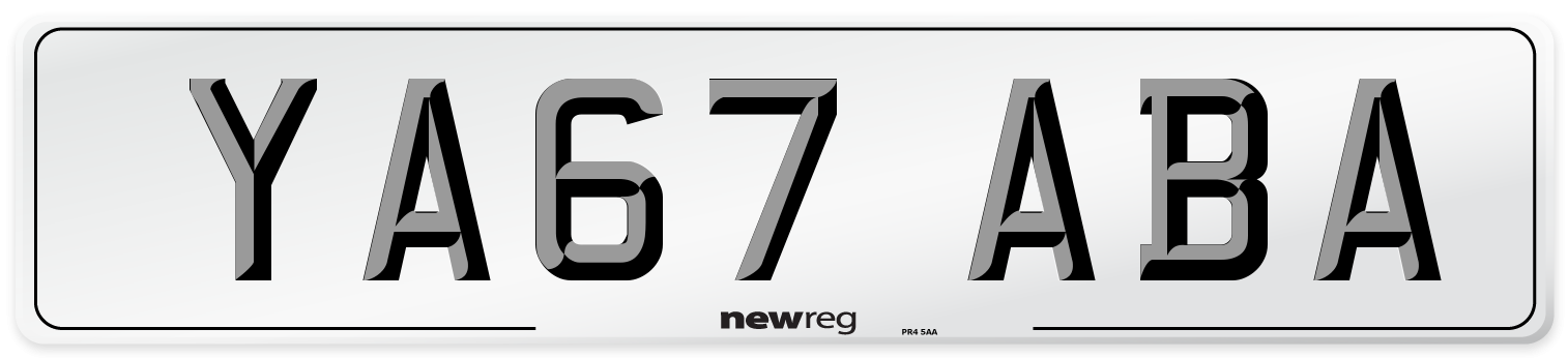 YA67 ABA Number Plate from New Reg